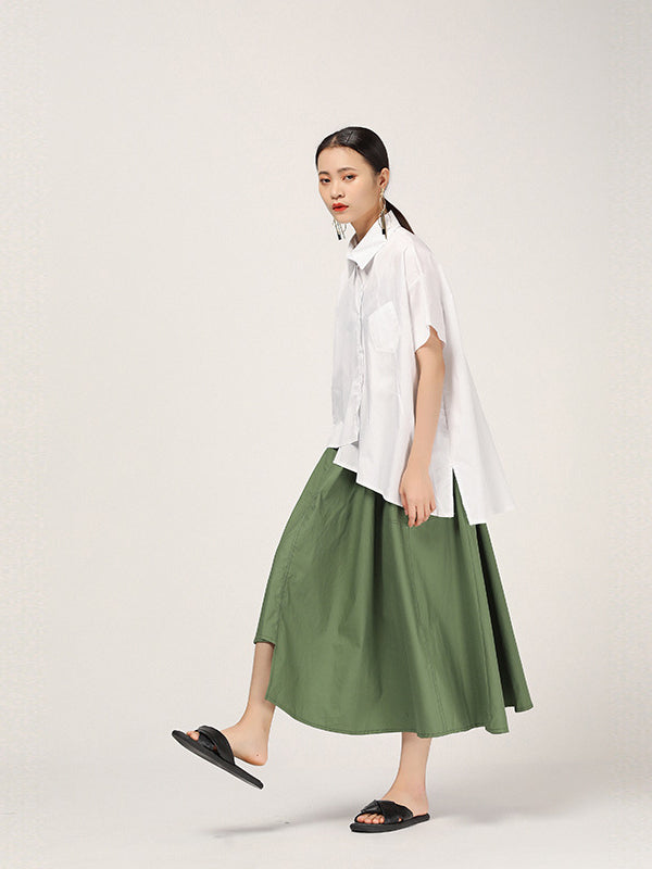 FASHION CASUAL CROPPED IRREGULAR SHIRT