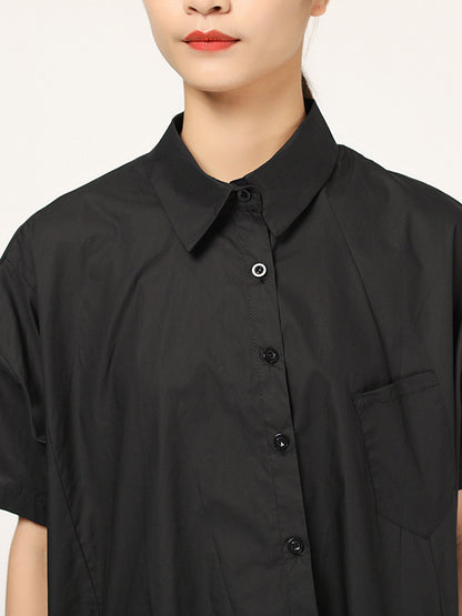 FASHION CASUAL CROPPED IRREGULAR SHIRT