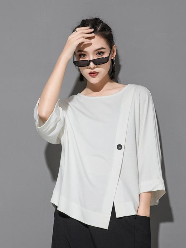 Loose Batwing Split-Joint T-Shirts