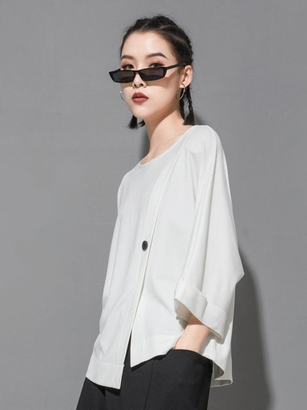 Loose Batwing Split-Joint T-Shirts