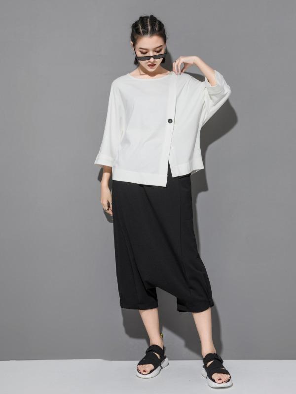 Loose Batwing Split-Joint T-Shirts