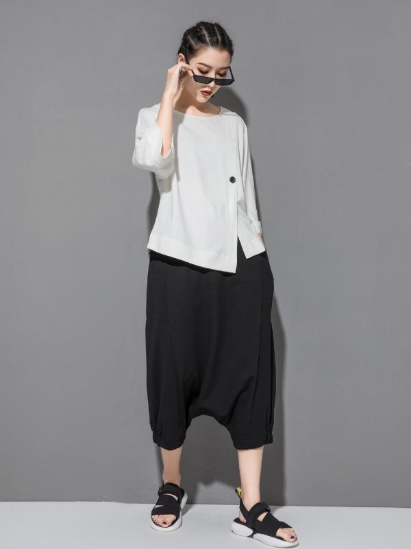 Loose Batwing Split-Joint T-Shirts