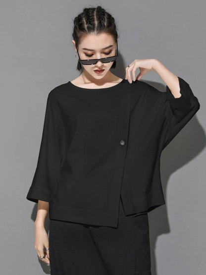 Loose Batwing Split-Joint T-Shirts