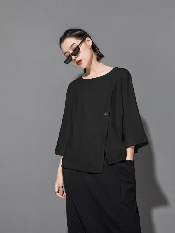Loose Batwing Split-Joint T-Shirts