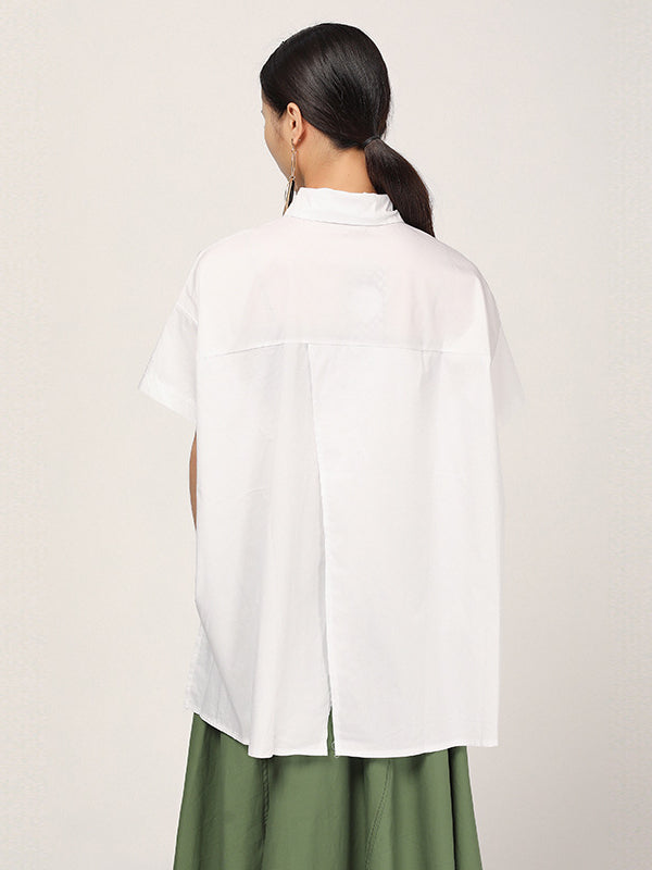 FASHION CASUAL CROPPED IRREGULAR SHIRT