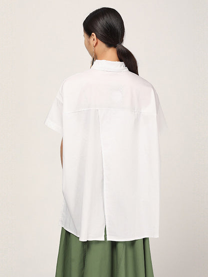 FASHION CASUAL CROPPED IRREGULAR SHIRT