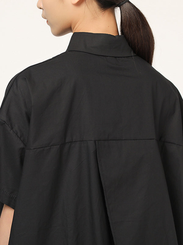 FASHION CASUAL CROPPED IRREGULAR SHIRT