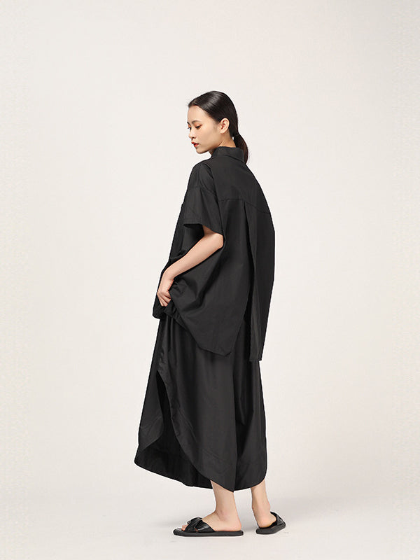 FASHION CASUAL CROPPED IRREGULAR SHIRT