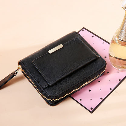 Fashionable and simple card position Leather Wallet