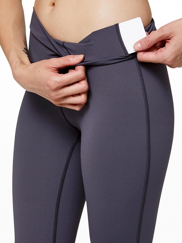 Lift Hip Mesh Split-joint Pocket Leggings