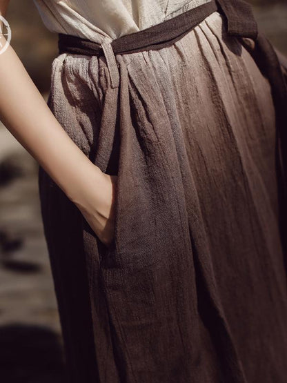 Original Gradient Belted Maxi Dress