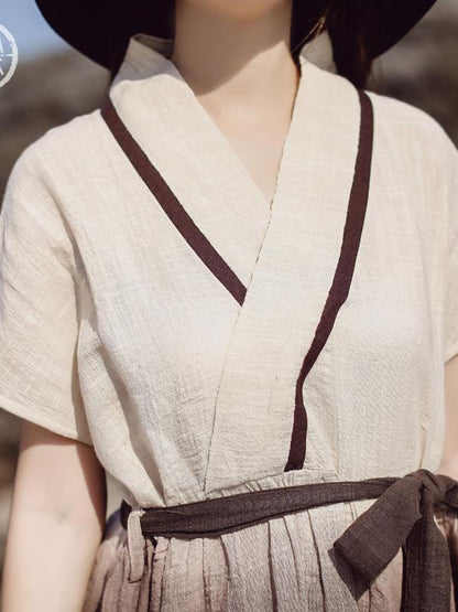 Original Gradient Belted Maxi Dress