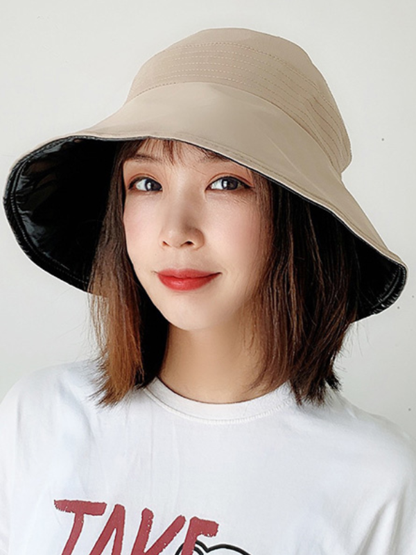 Casual Solid Color Bow-Embellished Sun Protection Hats