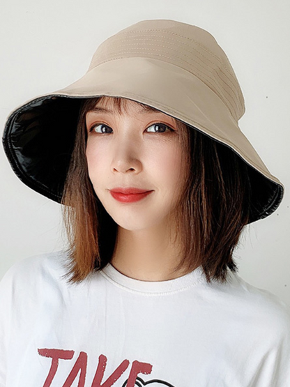 Casual Solid Color Bow-Embellished Sun Protection Hats