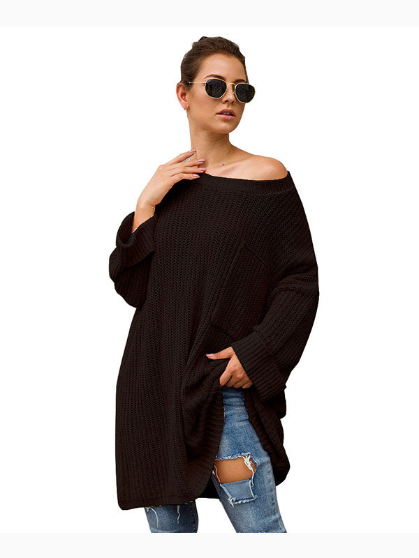 Loose Mid-length Knitted Sweater