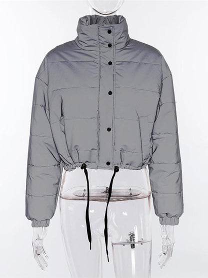 Casual Solid Padded Warm Outwears