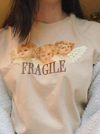 Casual Printed Short Sleeve Round-neck T-Shirt