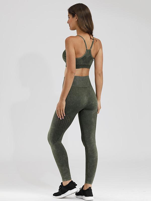 Sexy Quick Dry Solid Hollow Yoga Leggings