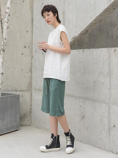 Fringed Loose Solid T-Shirt