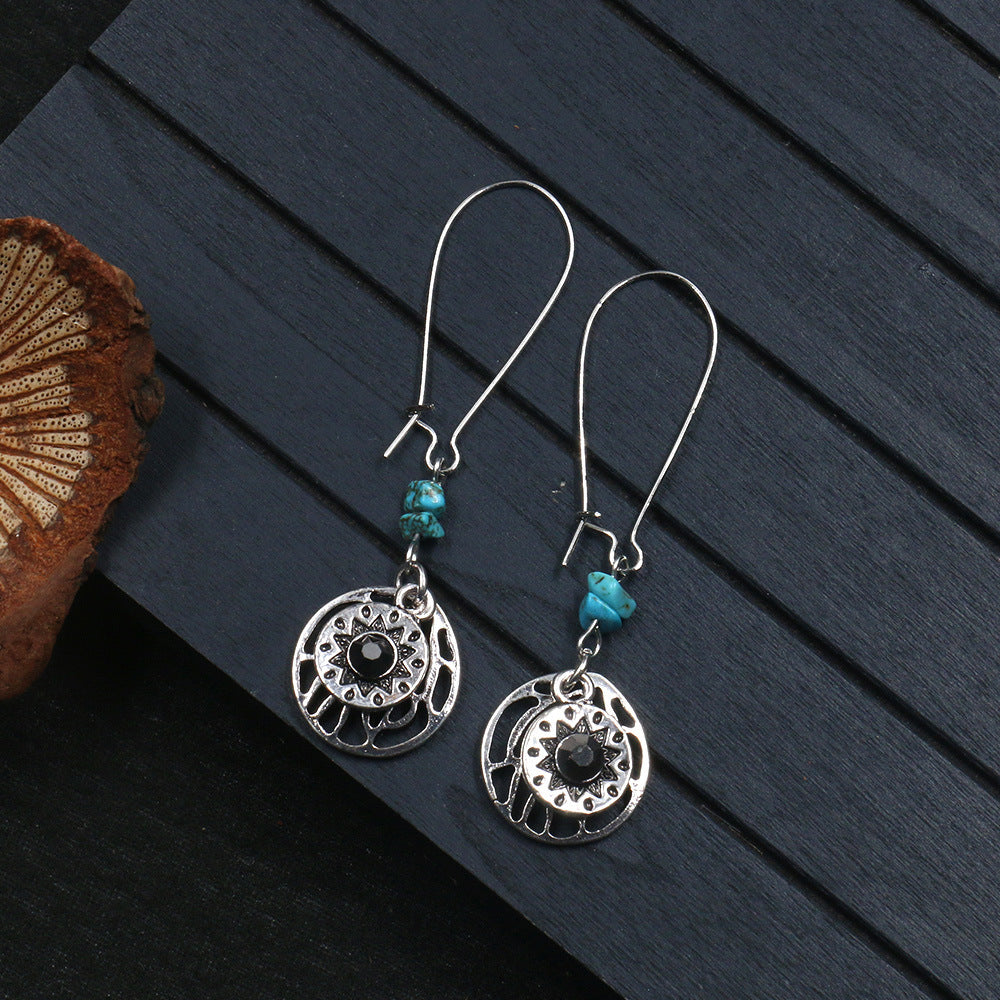Bohemian retro Earrings Round Earrings
