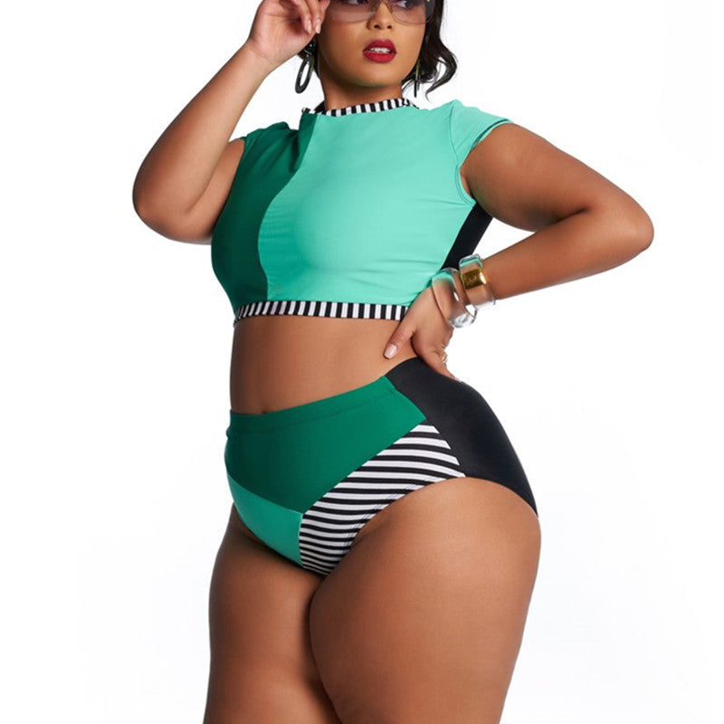 Large size bathing suit with high waist and fat BIKINI SWIMSUIT