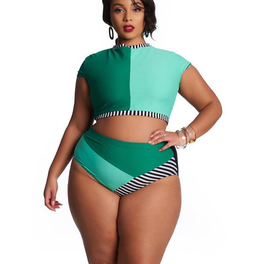 Large size bathing suit with high waist and fat BIKINI SWIMSUIT