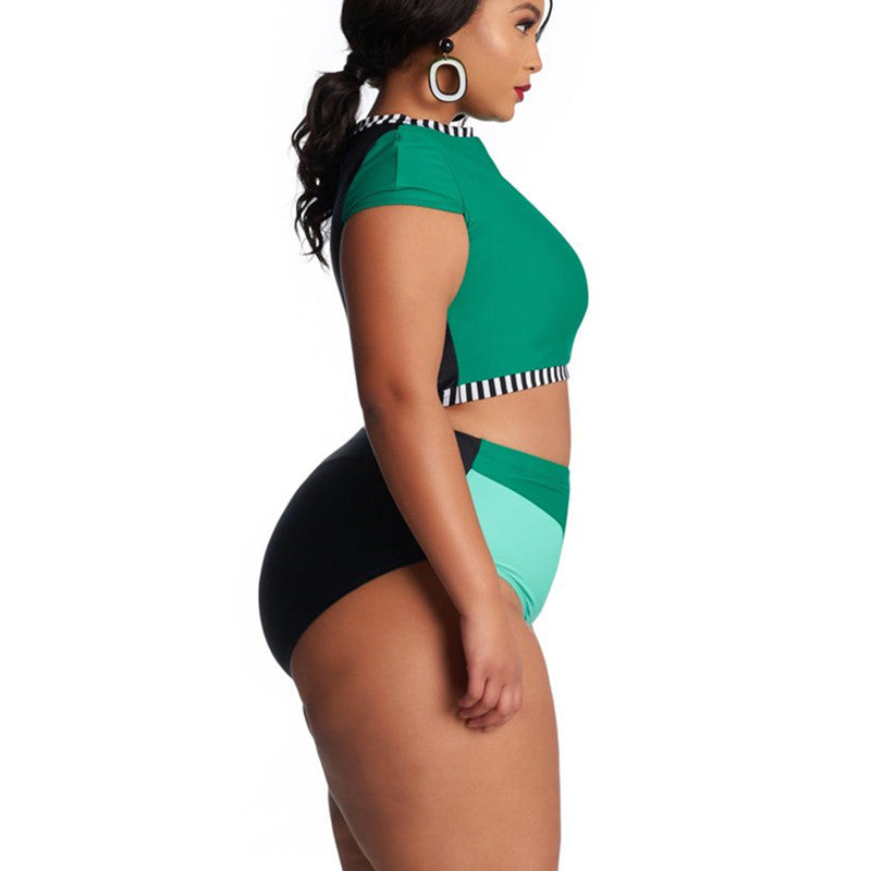 Large size bathing suit with high waist and fat BIKINI SWIMSUIT