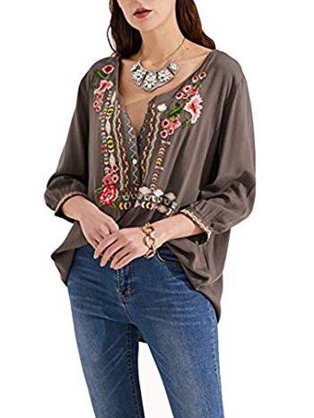 V-neck 2 Colors Blouses&shirts Tops