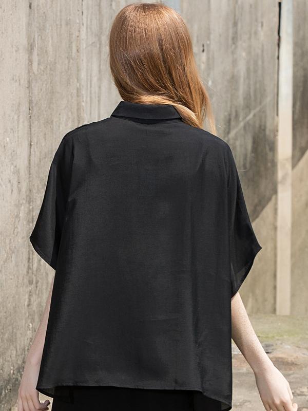 CASUAL COTTON CROPPED SHIRT