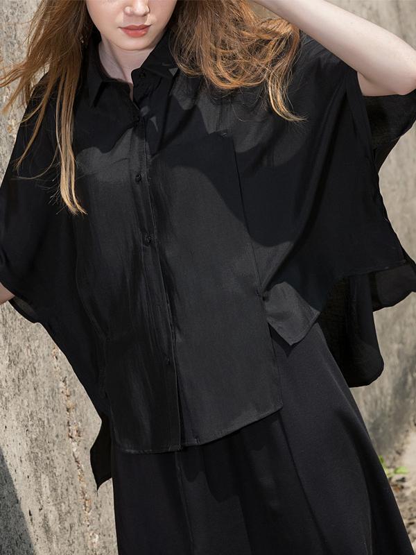 CASUAL COTTON CROPPED SHIRT