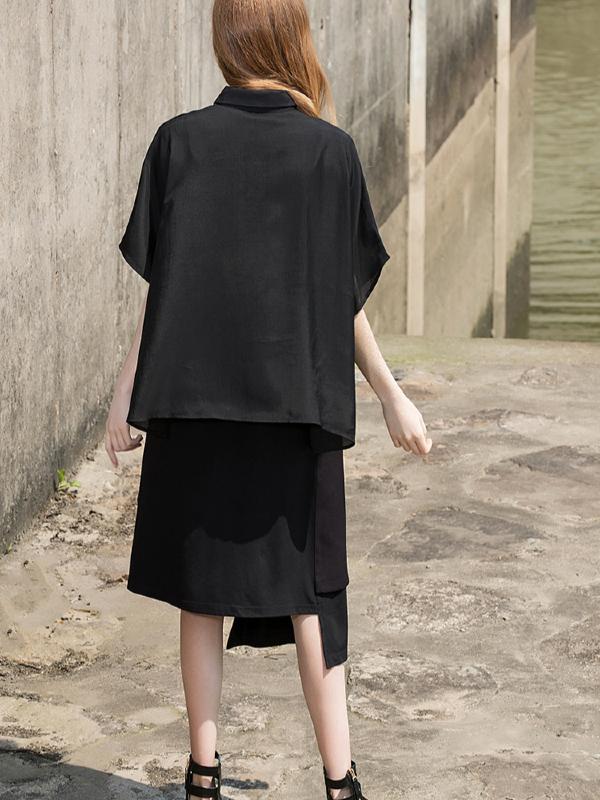 CASUAL COTTON CROPPED SHIRT