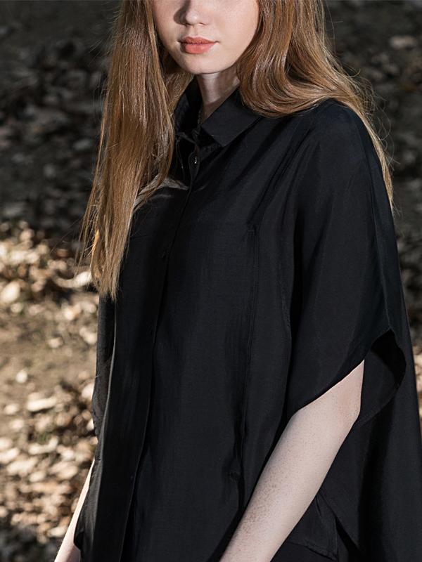 CASUAL COTTON CROPPED SHIRT