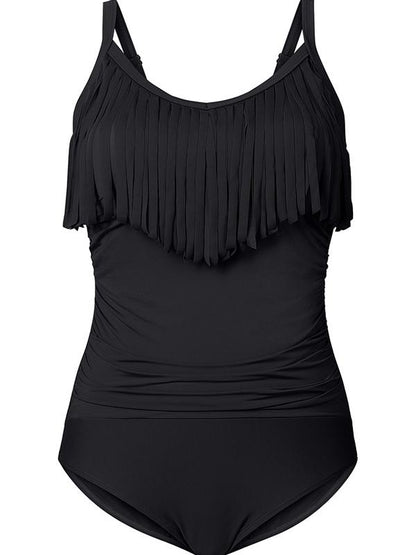 Bandeau Tassels One Piece Swimwear