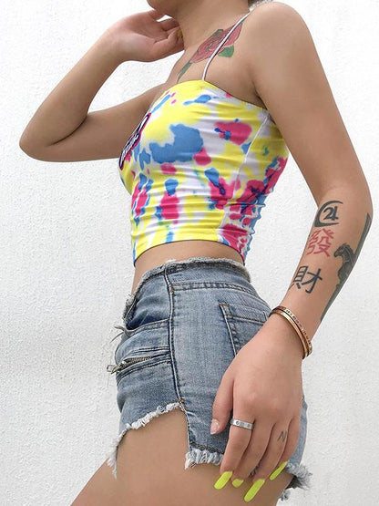 LETTER PRINTED CUT OUT TEES