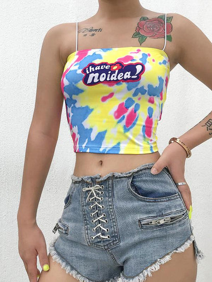 LETTER PRINTED CUT OUT TEES
