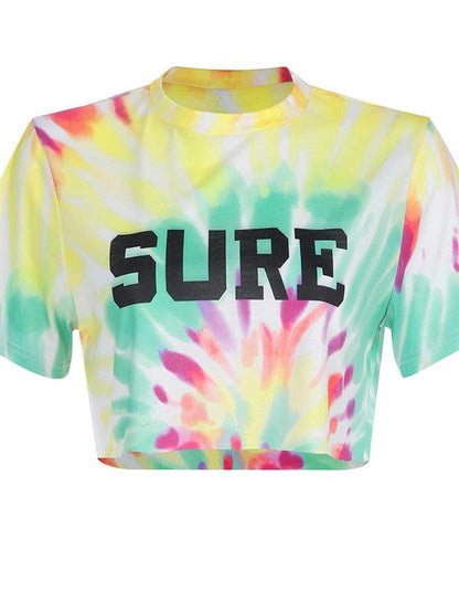 LETTER PRINTED CUT OUT TEES