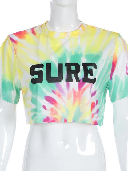 LETTER PRINTED CUT OUT TEES