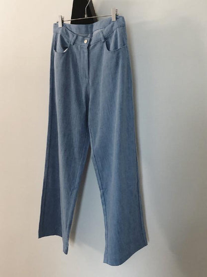CASUAL EMPIRE WIDE LEG JEAN PANTS