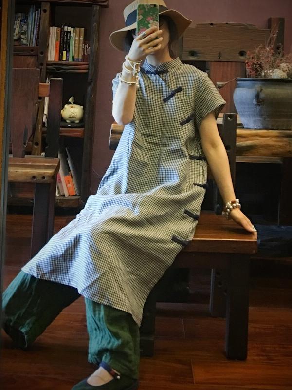 NATIONAL LINEN ORIGINAL BUTTON DRESS