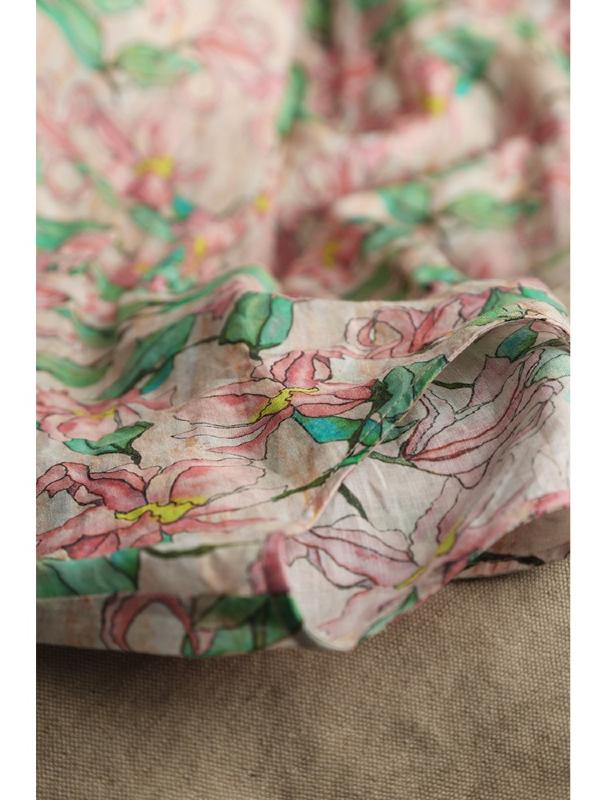 VINTAGE FLORAL PRINTED PLEATED SHORT DRESS