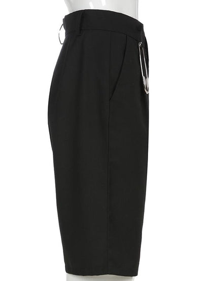 HIGH WAIST SOLID SHORTS