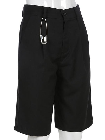 HIGH WAIST SOLID SHORTS