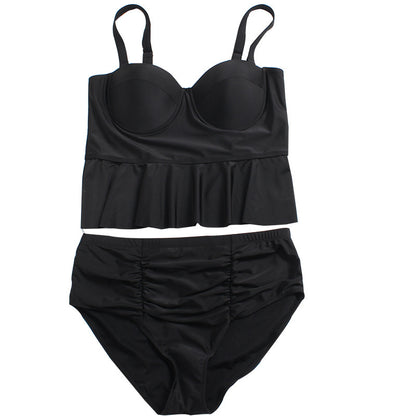 Big print high waist skirt Bikini Swimsuit