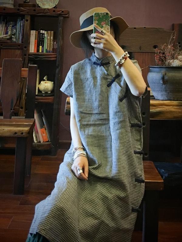 NATIONAL LINEN ORIGINAL BUTTON DRESS