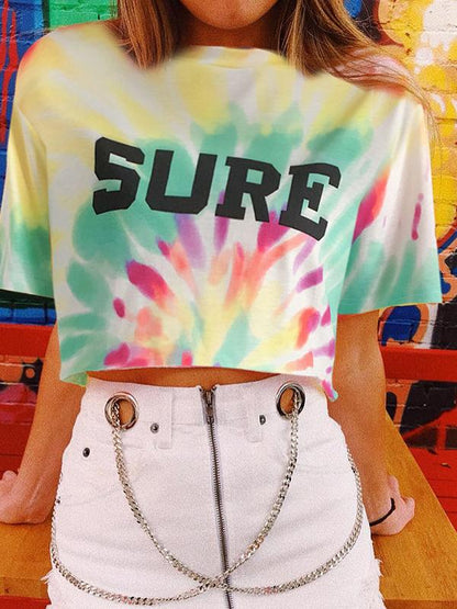 LETTER PRINTED CUT OUT TEES