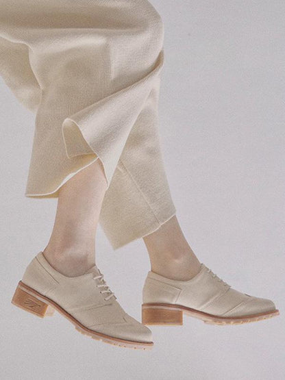 Vintage Solid Leather Shoes