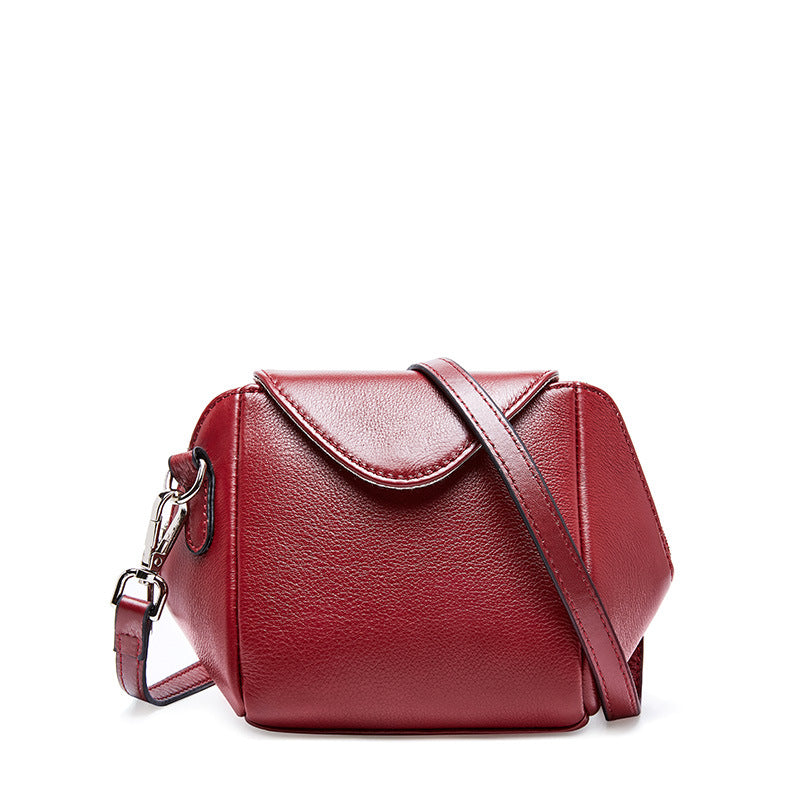 first layer of Kraft leather bag oblique satchel bag