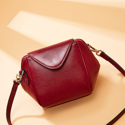 first layer of Kraft leather bag oblique satchel bag