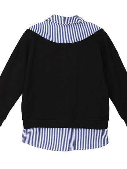 STRIPED LAPEL SHIRT