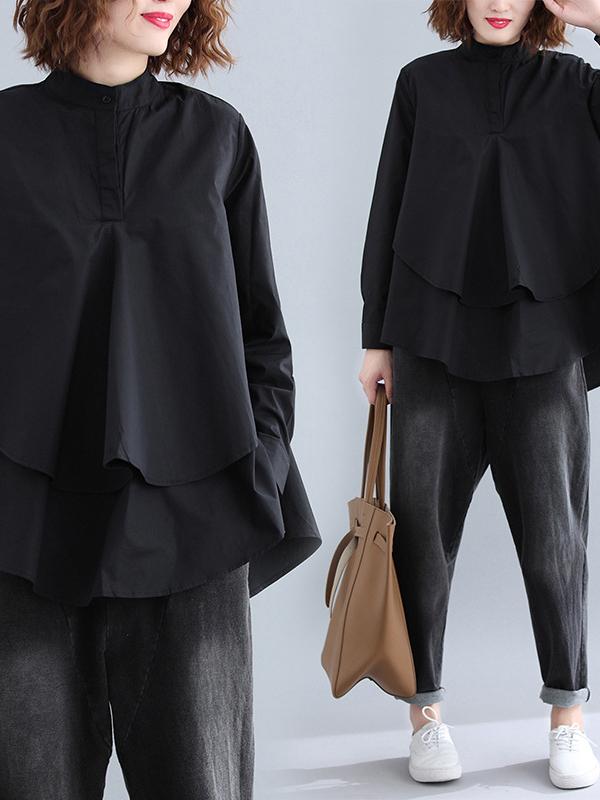 CASUAL A-LINE CROPPED SHIRT